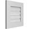 Ekena Millwork Vertical Surface Mount PVC Gable Vent: Functional, w/ 3-1/2"W x 1"P Standard Frame, 18"W x 18"H GVPVE18X1801SF - alternate 5